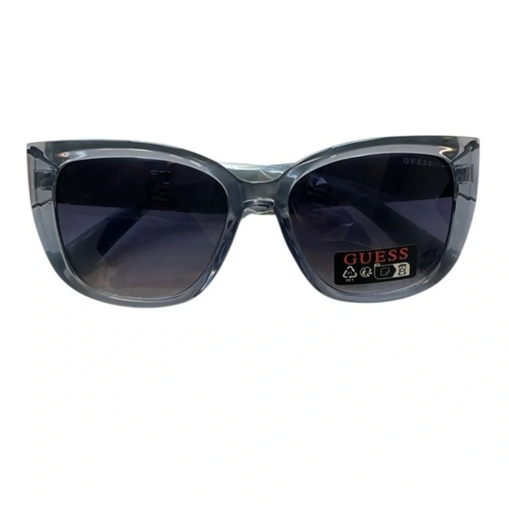 Guess Crystal Blue Gradient Acetate Luxury Italy Sunglasses